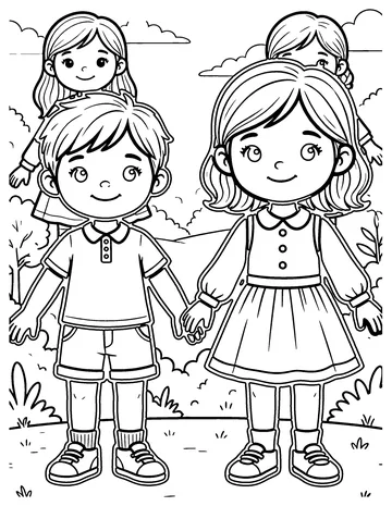 Paper Dolls coloring page