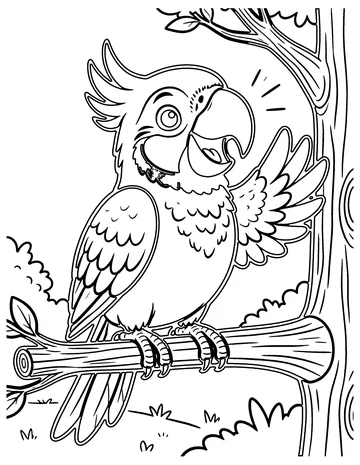 Parrot Talk coloring page