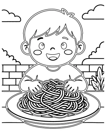 Pasta coloring page