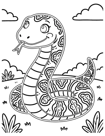 Pattern Snake coloring page