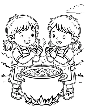 Pease Porridge Hot coloring page