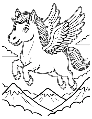 Pegasus coloring page