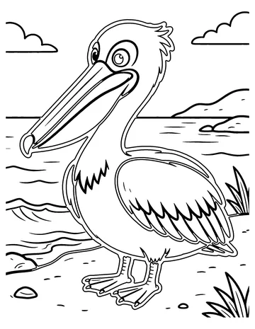 Pelican coloring page