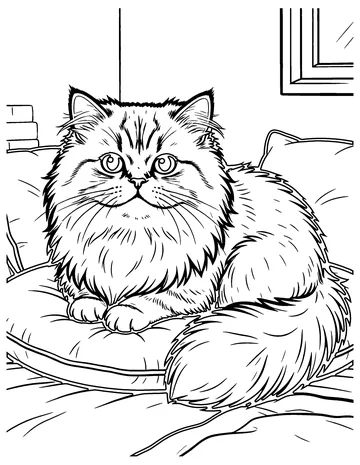 Persian Cat coloring page