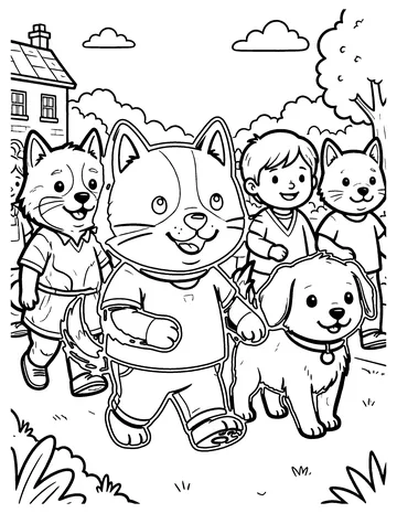 Pet Parade coloring page