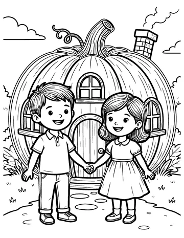 Peter, Peter, Pumpkin Eater coloring page