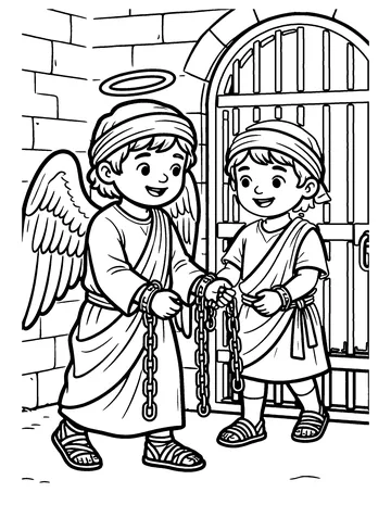 Peter Set Free coloring page