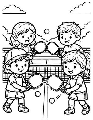Pickleball coloring page