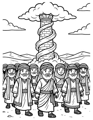 Pillar of Cloud and Fire coloring page