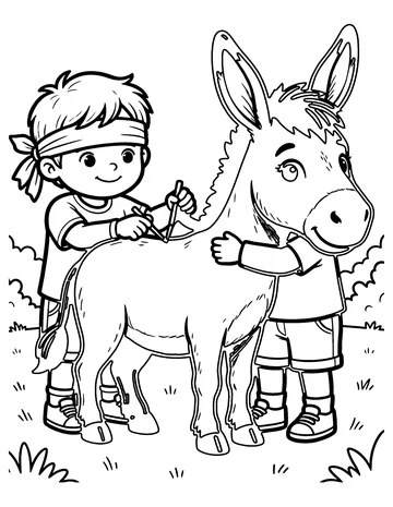 Pin the Tail coloring page