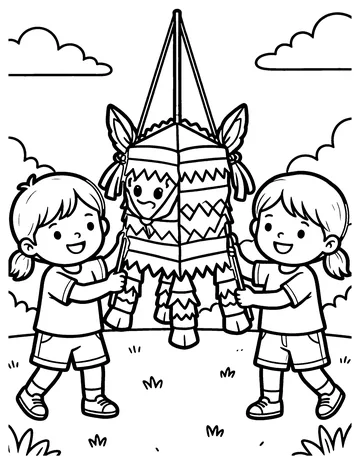 Pinata Party coloring page