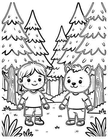 Pine Forest coloring page
