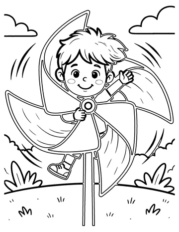 Pinwheel coloring page
