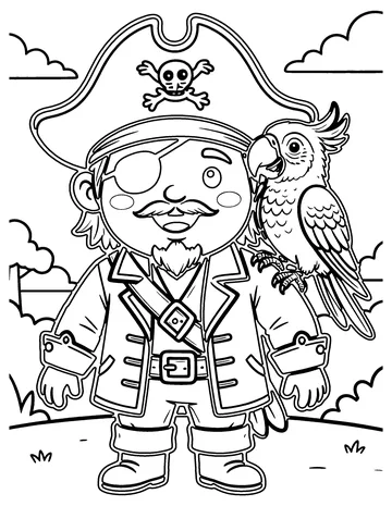Pirate Captain coloring page