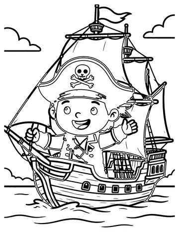 Pirate Galleon coloring page