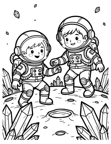 Planet of Crystals coloring page