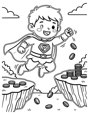 Platform Jump coloring page