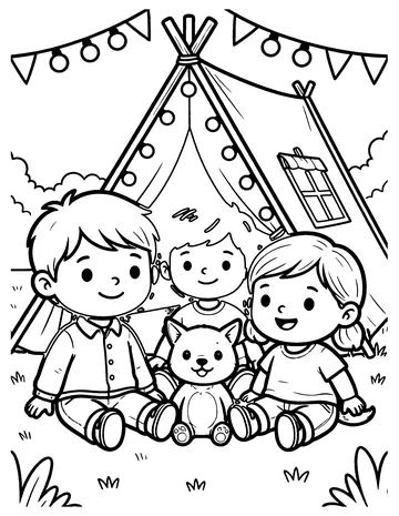 Play Tent coloring page