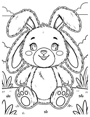 Plush Bunny coloring page