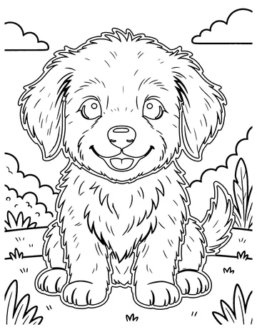 Plush Puppy coloring page