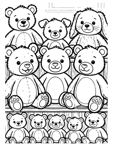 Plush Shelf coloring page