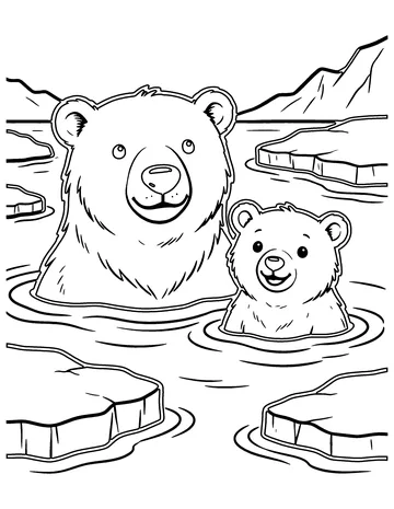 Polar Bear Swim coloring page