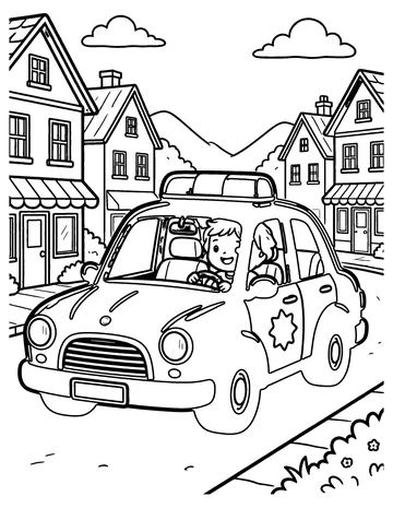 Police Car coloring page