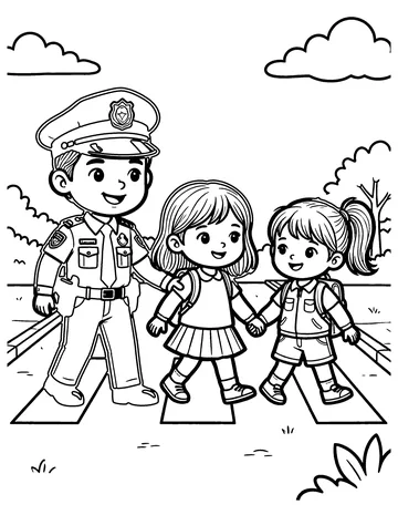 Police Officer coloring page