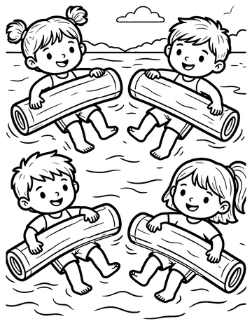 Pool Noodles coloring page