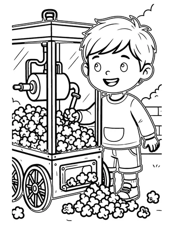 Popcorn Machine coloring page