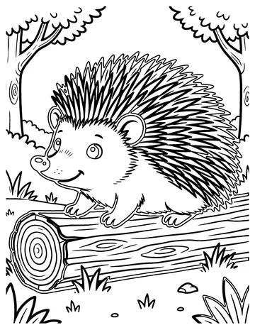 Porcupine coloring page