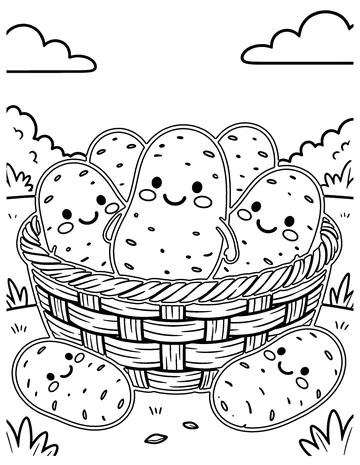 Potatoes coloring page