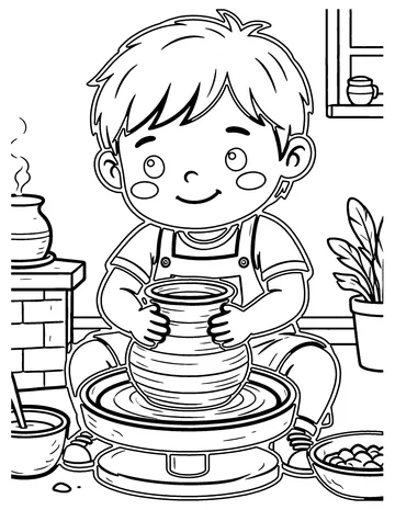 Pottery Wheel coloring page