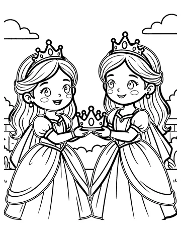Princess Coronation coloring page