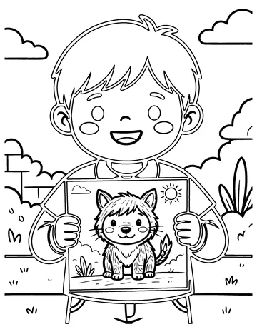 Proud Face coloring page