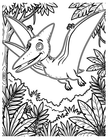 Pterodactyl Flight coloring page