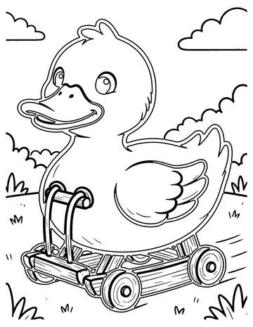 Pull Toy Duck coloring page