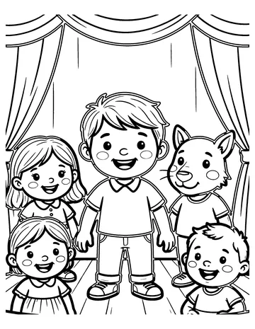 Puppet Show coloring page