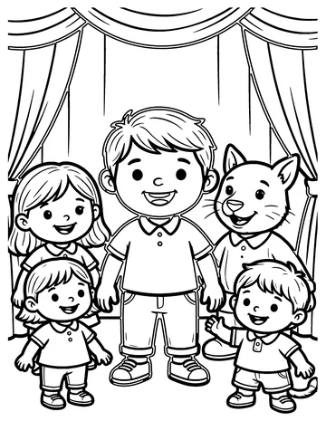 Puppet Theater coloring page