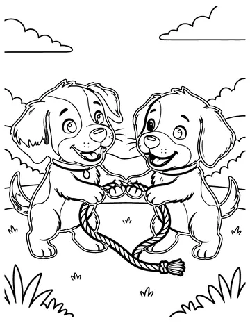 Puppy Playtime coloring page