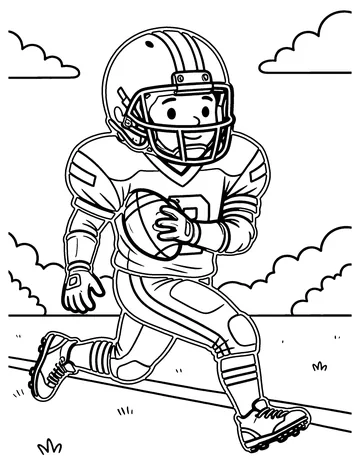 Quarterback Throw coloring page