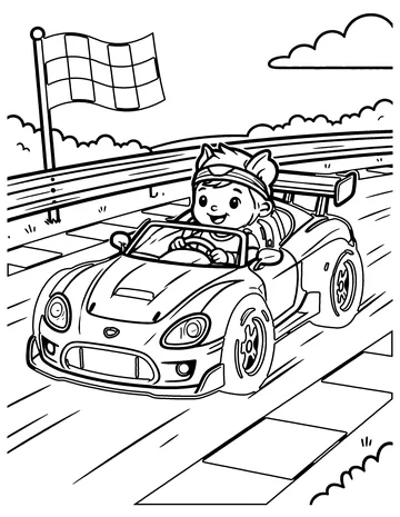 Race Car coloring page