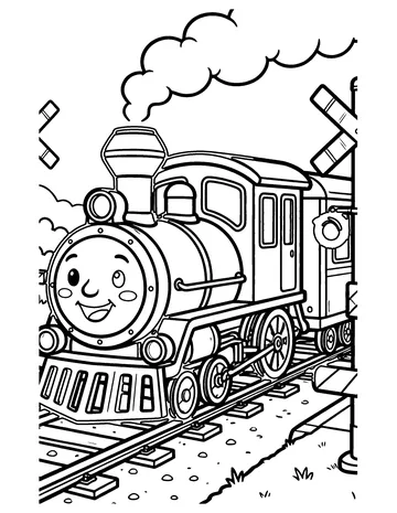 Railway Crossing coloring page