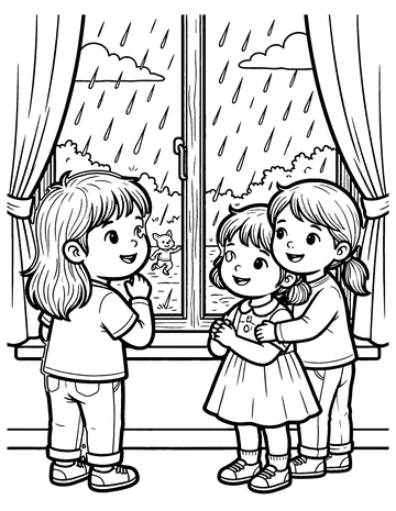 Rain, Rain, Go Away coloring page