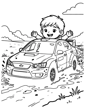 Rally Car coloring page