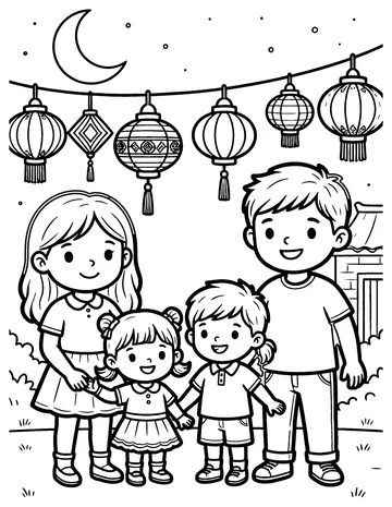 Ramadan Lanterns coloring page