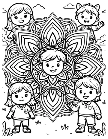 Rangoli Art coloring page