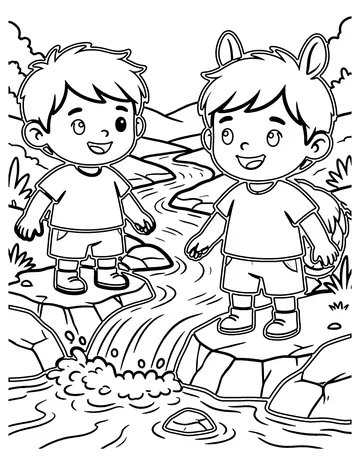 Rapids coloring page