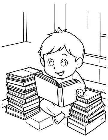 Reading Corner coloring page
