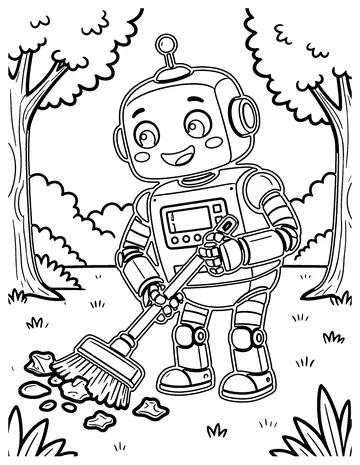 Recycling Robot coloring page